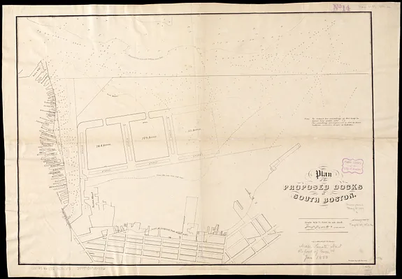 Plan of the proposed docks at South Boston