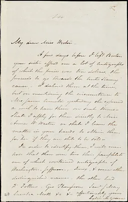 Letter from Lydia M. Greene, Boston, [Massachusetts], to Lucia Weston, [1841 April]