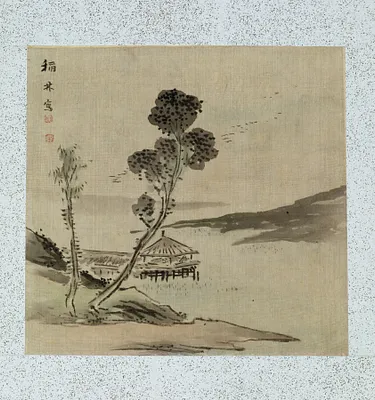 Leaf from Album Depicting Birds, Flowers, Landscapes, and Flower Pots