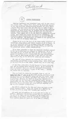 Memorandum, Itinerary and Travel Guidelines for Western Trip