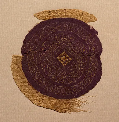 Fragment with Gold Foil and Apotropaic Interlacing Knots
