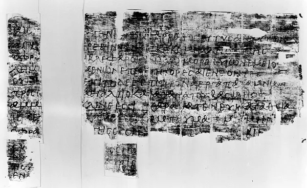 Dioscoros:protocomes of aphrodito; Undecorated;uncial Greek script;