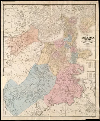 Map of Boston, for 1877