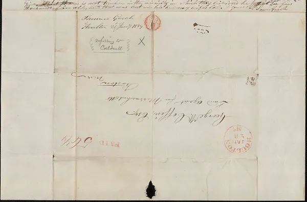 Samuel Cook to George Coffin, 1839