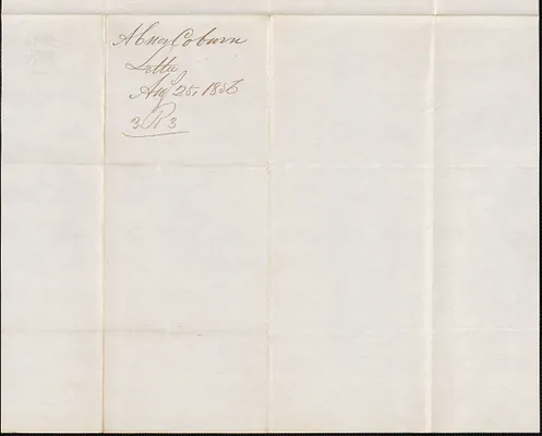 Abner Coburn to W. A. Harrington, 25 August 1856