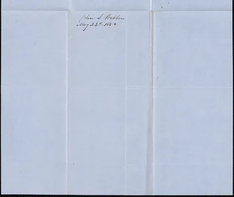 John Webber to Samuel Warner, 23 May 1852
