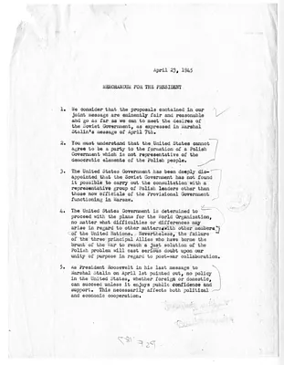 Correspondence Between President Harry S. Truman and Helen Sioussat, with Attachment