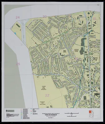 Stoneham sewer lines checkplot map sheet 1