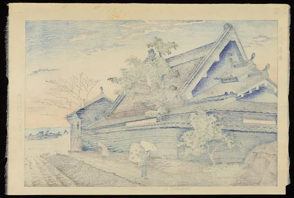 Twilight in the Village, Nara, 1953