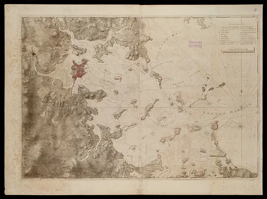 A chart of the harbour of Boston
