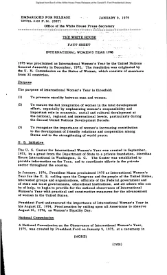 International Women's Year 1975 [Biography]