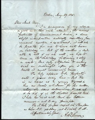 A.C. Spooner to Mary Spooner Aug. 29 1845