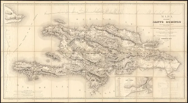 Mapa de la isla de Santo Domingo