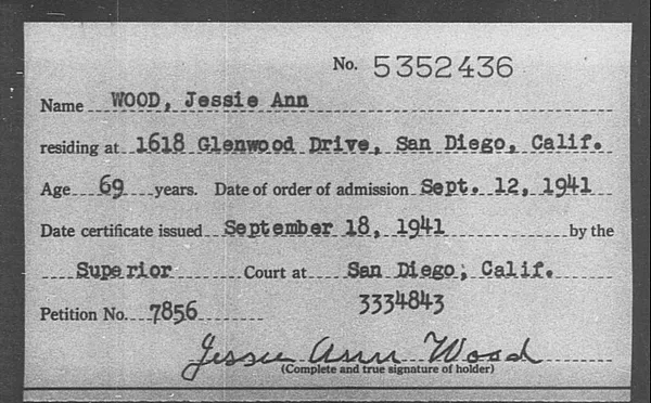 Wood, Jessie Ann - 1941