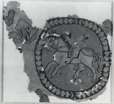 Wall Hanging or Curtain Fragment with Riderless Horse