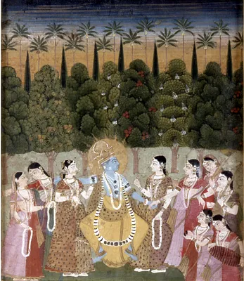 Krishna Dancing with Gopis
