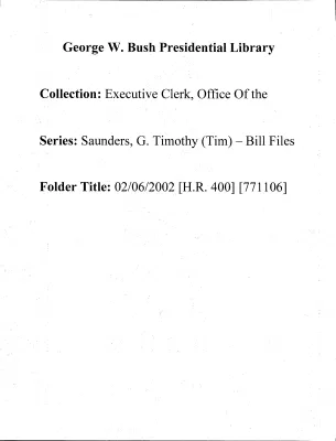 02/06/2002 [H.R. 400] [771106]