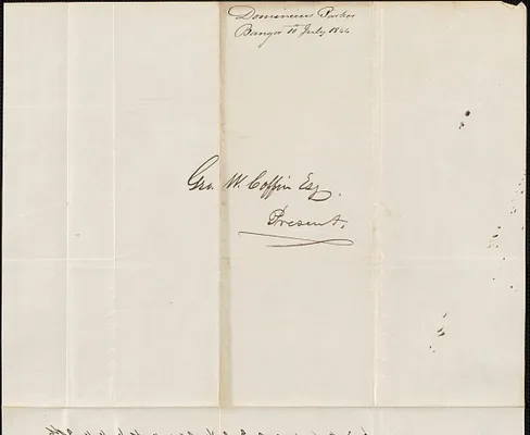 Dominicus Parker to George Coffin, 10 July 1844