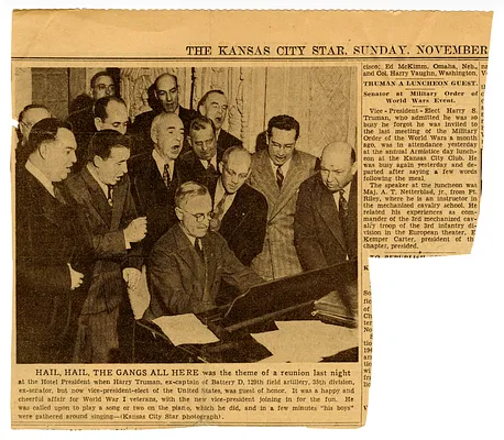 Kansas City Star Article re Harry S. Truman at 35th Division Reunion