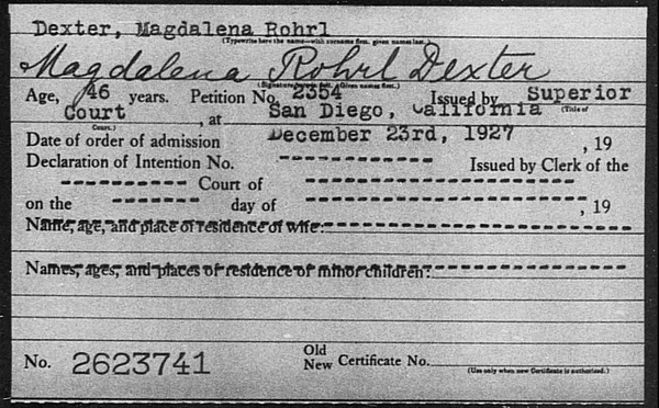 Dexter, Magdalena Rohrl - 1927