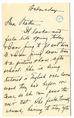 Letter from Bess W. Truman to Madge Gates Wallace