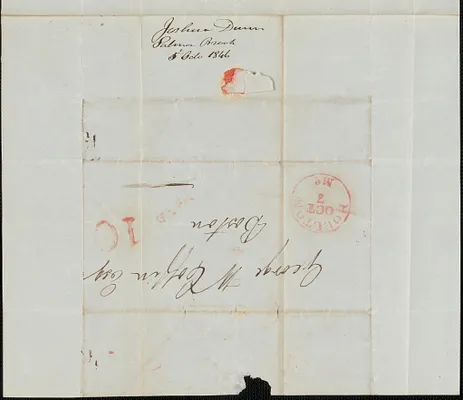 Joshua Dunn to George Coffin, 5 October 1846
