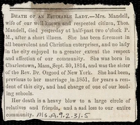 Letter from Joseph Ricketson, New Bedford, [Mass.], to Debora Weston, 1st month 24th [day] 1862