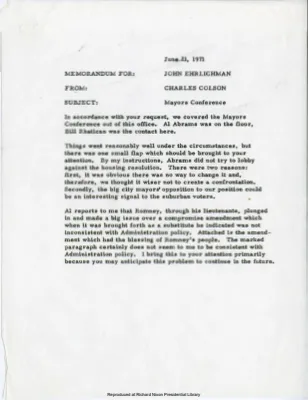 Memoranda Files: John Ehrlichman [2 of 2]