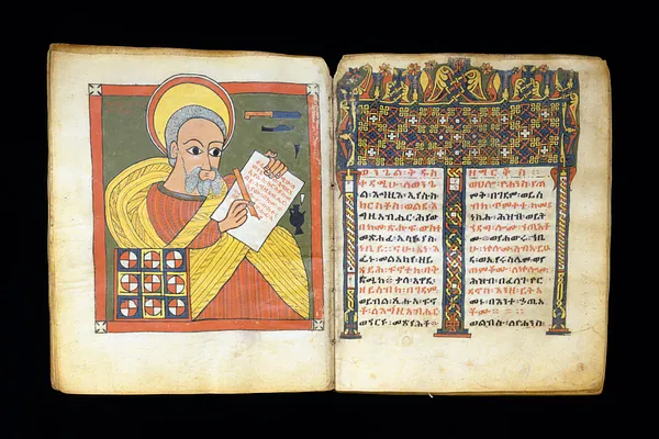 Leaf from Ethiopian Gospels