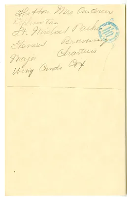 Handwritten Note