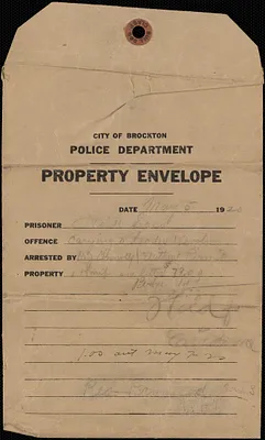 Property Envelope of Nicola Sacco