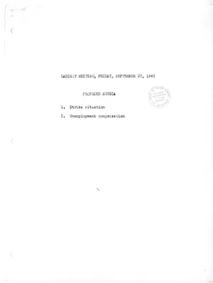 Cabinet Meeting Minutes