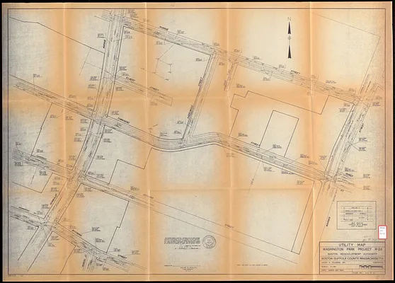 Utility map, Washington Park project r-24