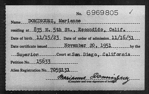Dominguez, Marianne - 1951