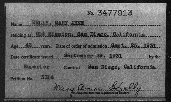 Kelly, Mary Anne - 1931