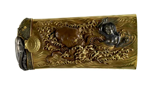 Tsuka with Tamatori Fighting an Octupus