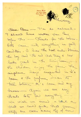Letter from Christine Wallace to Bess W. Truman