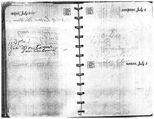 Lyndon Johnson's 1953 Desk Diary, beginning 7/3/1953