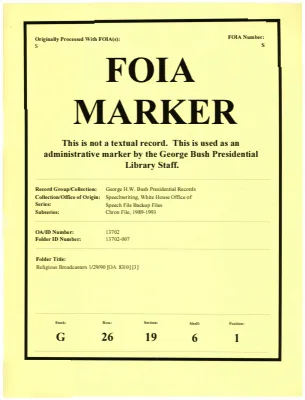 Religious Broadcasters 1/29/90 [OA 8310] [3]