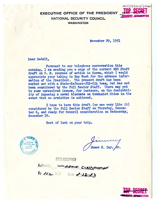 Memorandum from James S. Lay, Jr. to Walter Bedell Smith