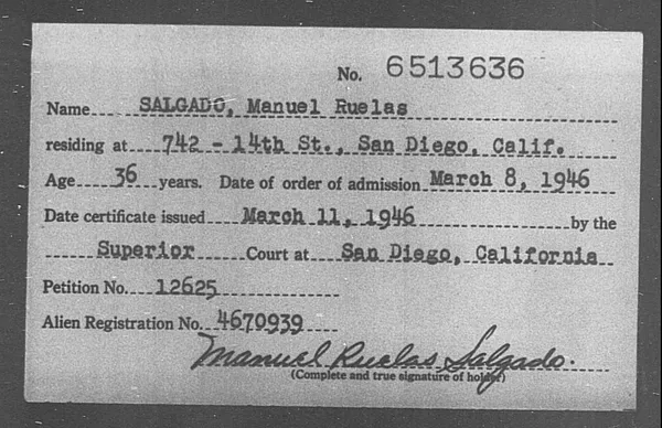 Salgado, Manuel Ruelas - 1946