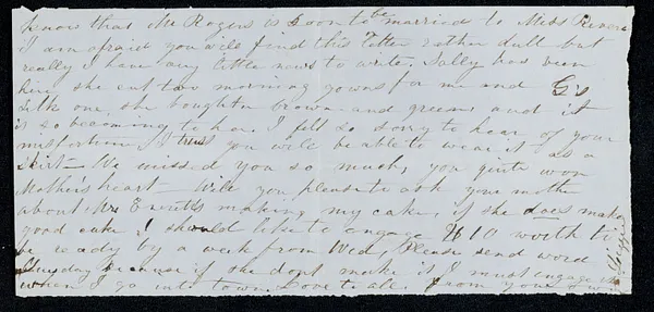 Letter [fragment] to Isabel from 'Lizzie', n.d.