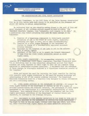 The Administration and Civil Rights Legislation