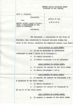 Copies of Court Documents, August , 1934