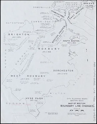 Map of Boston boundary line changes