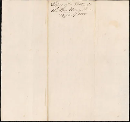 George Coffin to Henry Shaw, 29 January 1835