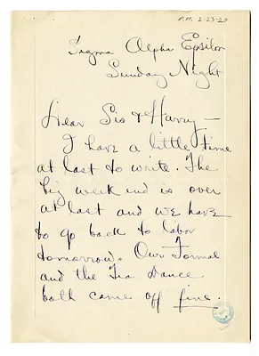 Letter from Fred Wallace to Bess W. Truman
