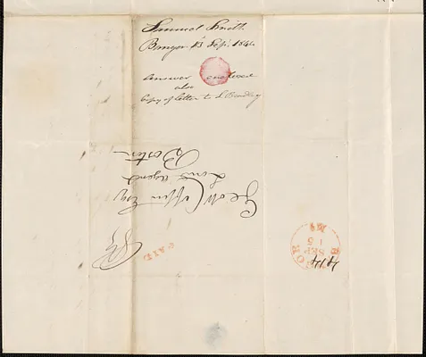 Samuel Smith to George Coffin, 13 September 1844