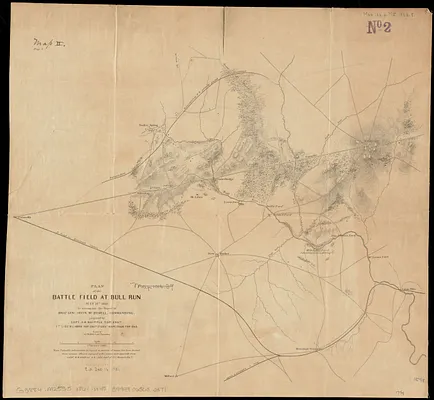Plan of the battle field at Bull Run, July 21st 1861