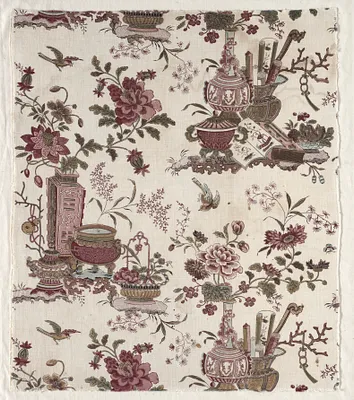 Fragment of Woodblock Printed Cotton